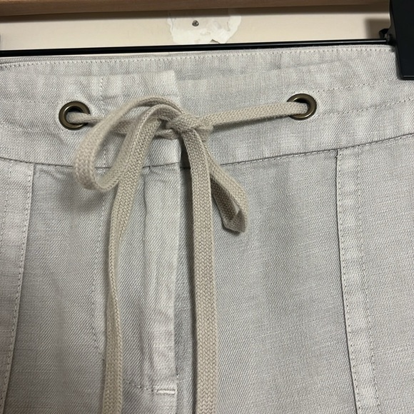 J. Crew Beige Linen Favorite Pant Size 2 Wide Leg Lagenlook Coastal Preppy Beach - Picture 6 of 16